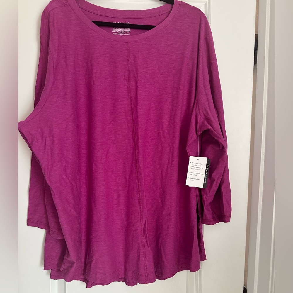 Women's Pink Long Sleeve Top